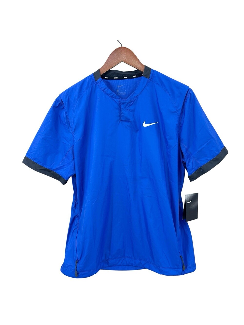 New! NIKE Top Softball Rain Pullover Womens Medium Blue MSRP $60 X910